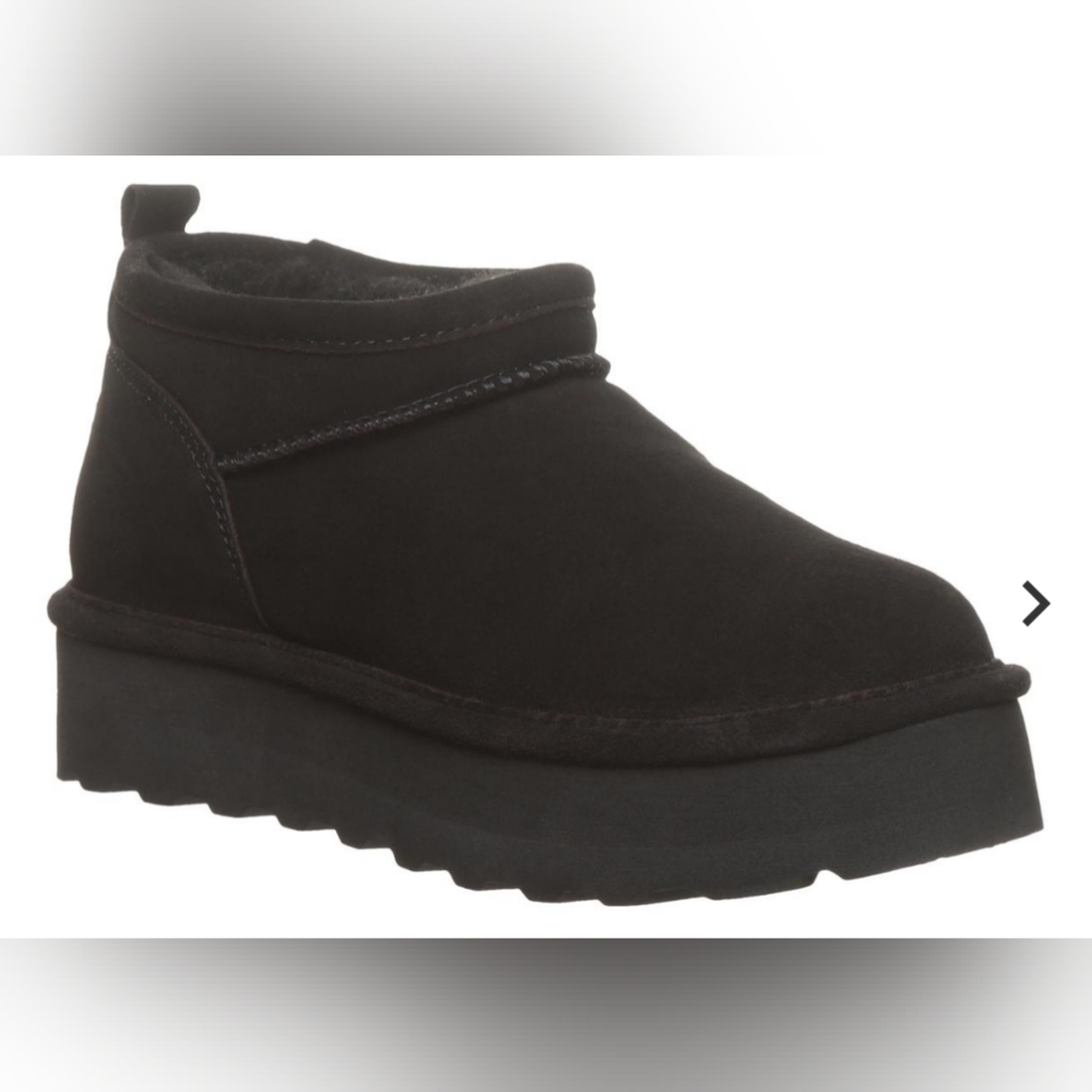 NEW BEARPAW® Retro Super Shorty Bootie w/Rain Repellent - Black Size 10